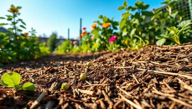mulching to retain soil moisture